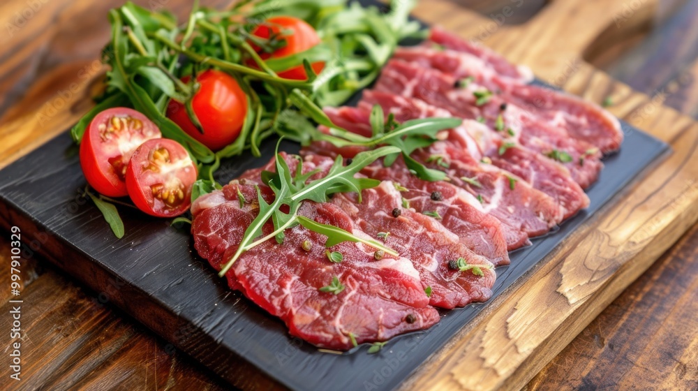 Raw Lamb Chops with Rosemary on Rustic Wooden Table Raw Lamb Chops with Rosemary on Rustic Wooden Table