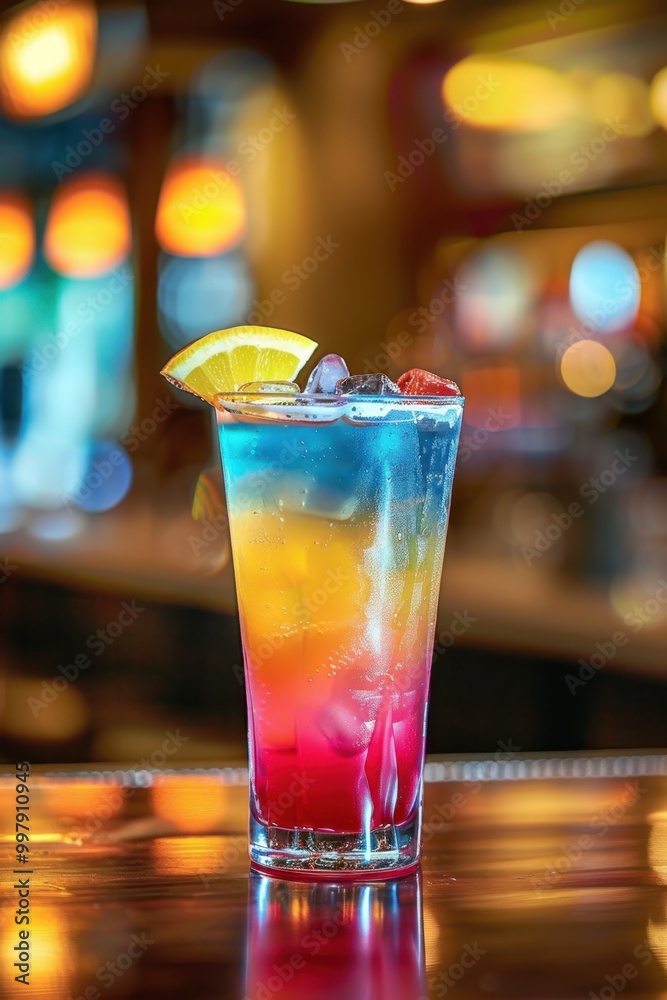 Refreshing Summer Cocktail with Orange Slice at Sunset Refreshing Summer Cocktail with Orange Slice at Sunset