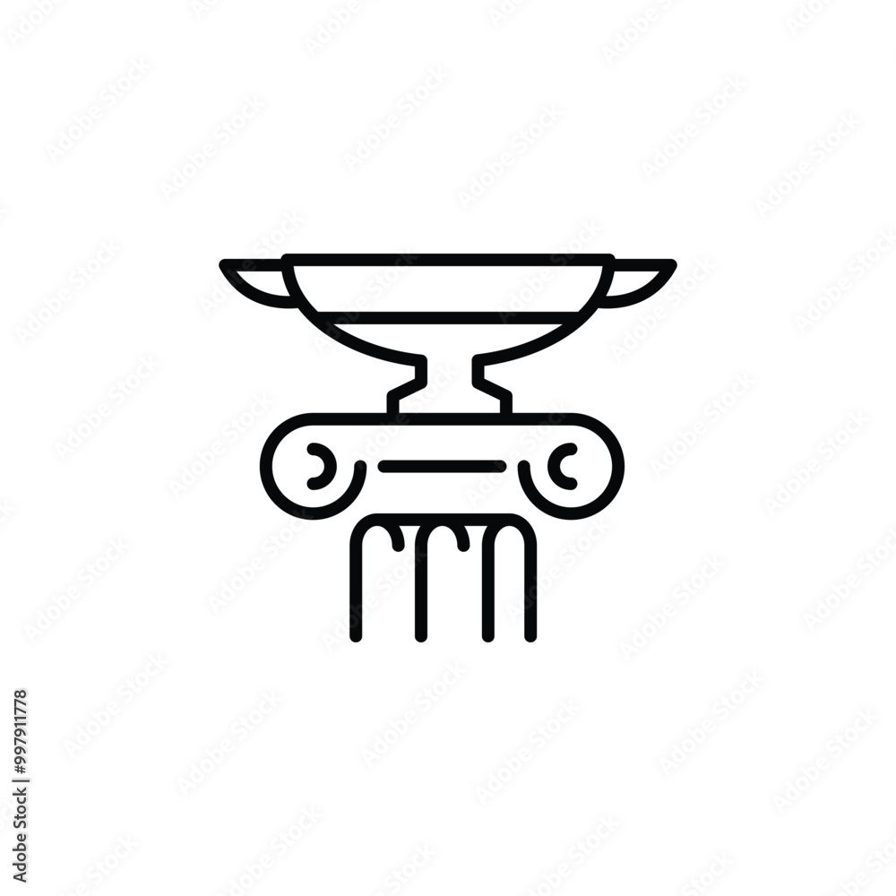 Ionic column icon. Simple Ionic column icon for architecture, social media, app, and web design. Vector illustration. Ionic column icon. Simple Ionic column icon for architecture, social media, app, and web design. Vector illustration.