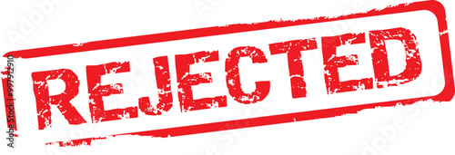 Red cancelled stamp. Grunge rubber ink stamp symbol, Retro style isolated on transparent vector illustrator.