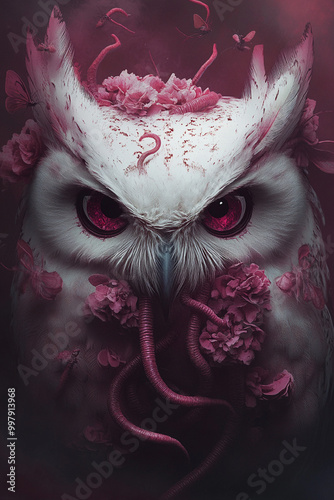 Pink owl photo