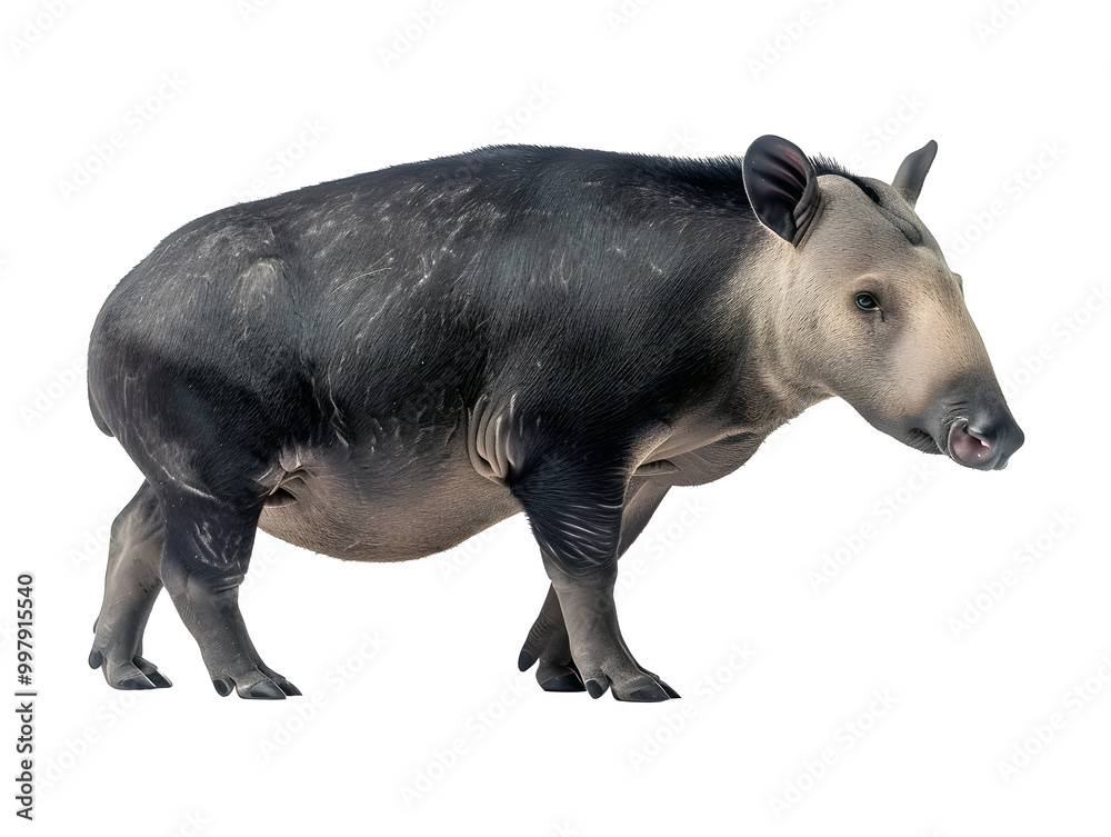 Obraz premium tapir standing isolated on transparent background