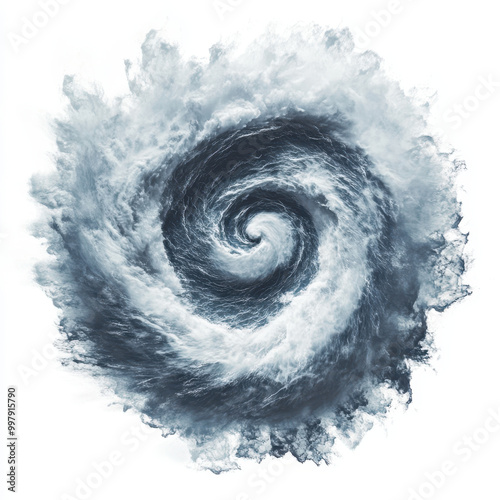 powerful typhoon swirls over ocean, showcasing dramatic waves and turbulent clouds. image captures raw energy and intensity of Pacific cyclone, evoking sense of awe and respect for natures forces