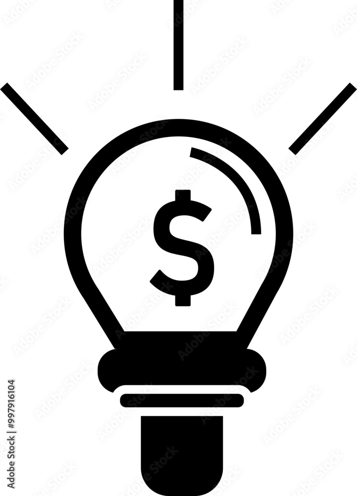 idea money business management organization monoline silhouette idea money business management organization monoline silhouette