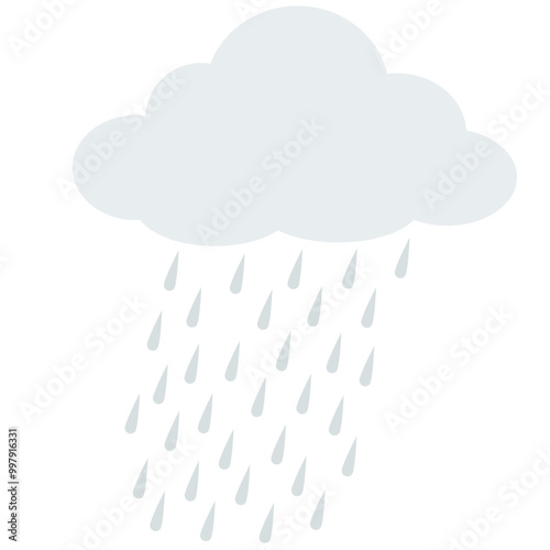 Heavy Rain Cloud Illustration