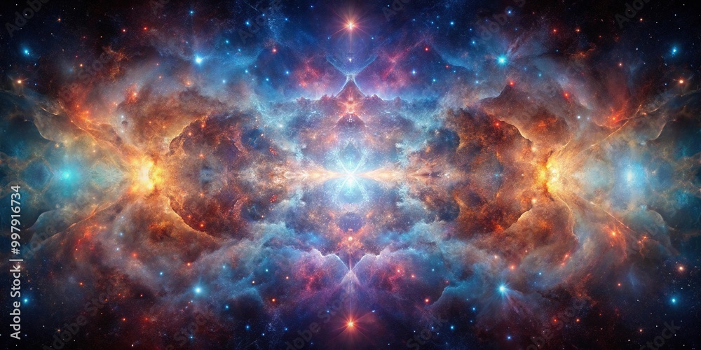 Fictional nebula and galaxy background