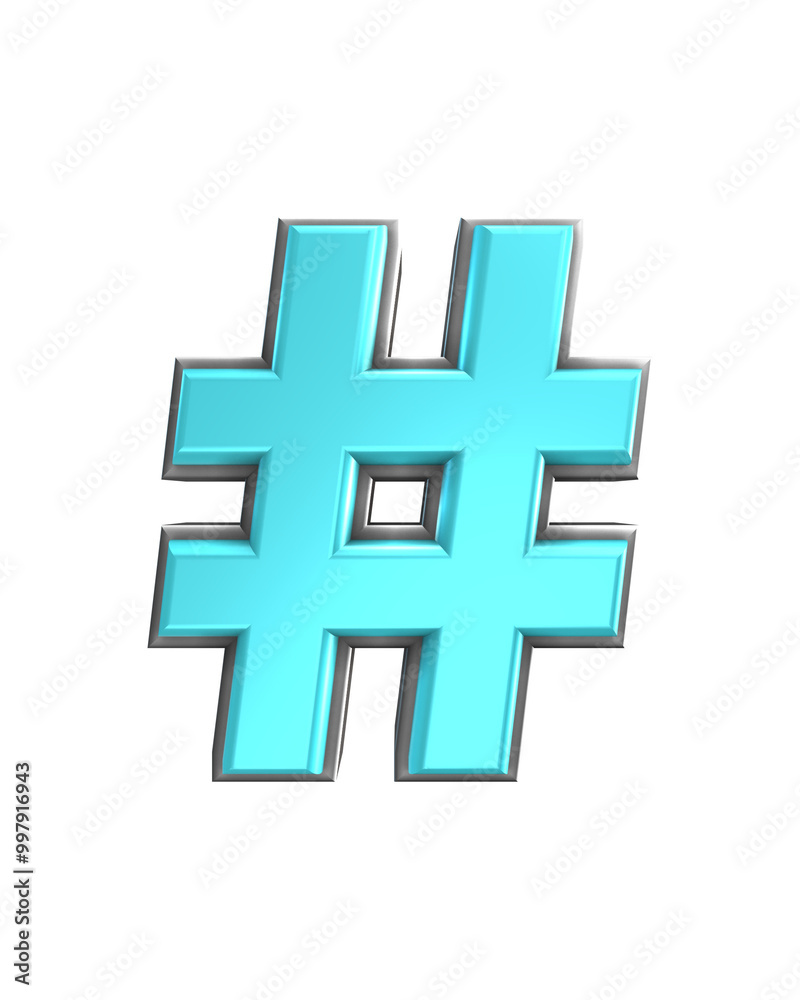 3D Render of number and symbol 3D Render of number and symbol