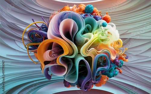background with bands, multiform all in bound