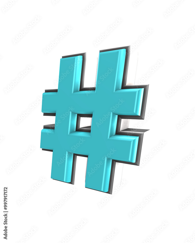 3D Render of number and symbol 3D Render of number and symbol