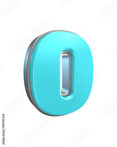 3D Render of number and symbol