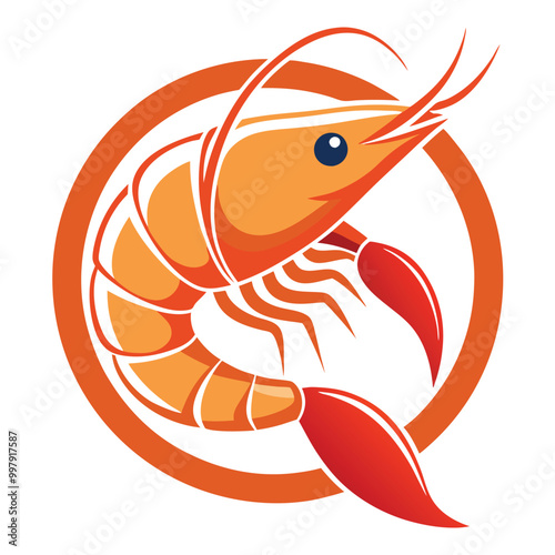 shrimp logo design   illustrator