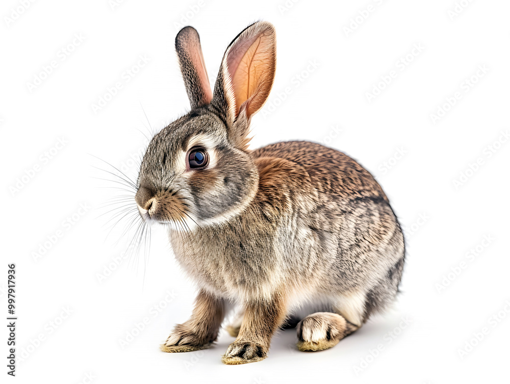 rabbit sitting isolated on white background rabbit sitting isolated on white background