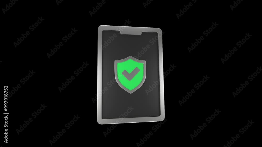 Mobile Protection 3D Animation | Alpha Channel Mobile Protection 3D Animation | Alpha Channel