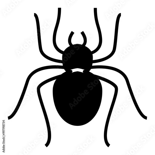 Spider Icon. Simple Insect Illustration Vector Symbol Sign. photo