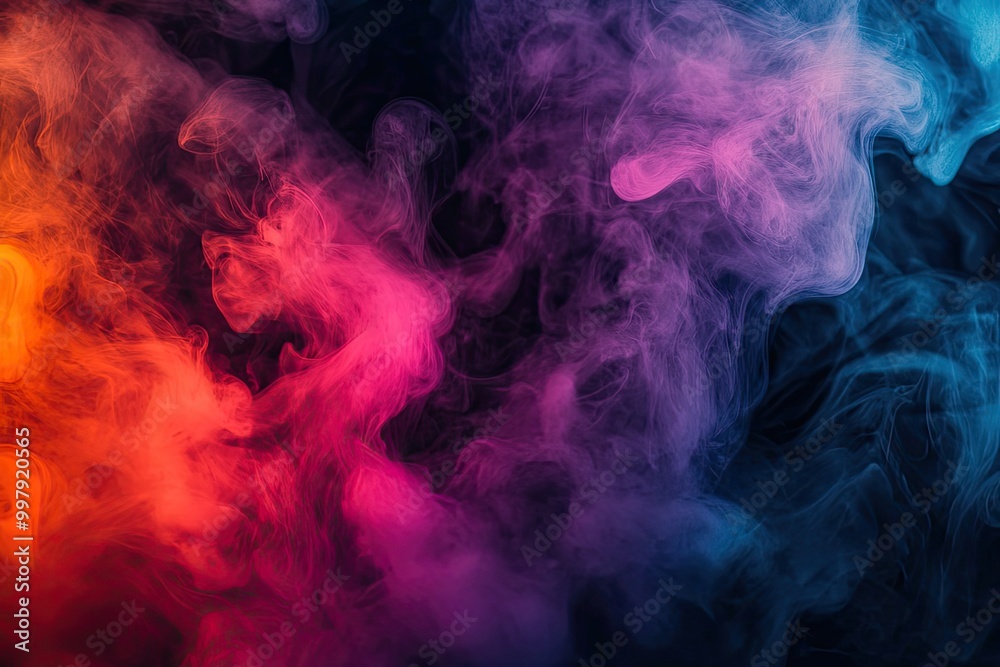 Abstract Swirling Smoke in Vibrant Red, Blue, and Purple Hues Abstract Swirling Smoke in Vibrant Red, Blue, and Purple Hues