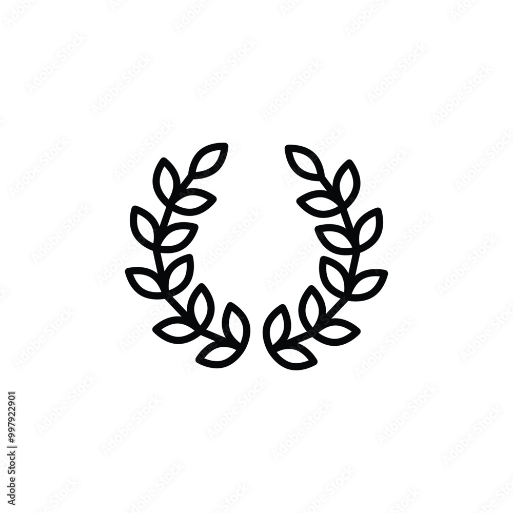 Laurel wreath icon. Simple laurel wreath icon for social media, app, and web design. Vector illustration Laurel wreath icon. Simple laurel wreath icon for social media, app, and web design. Vector illustration