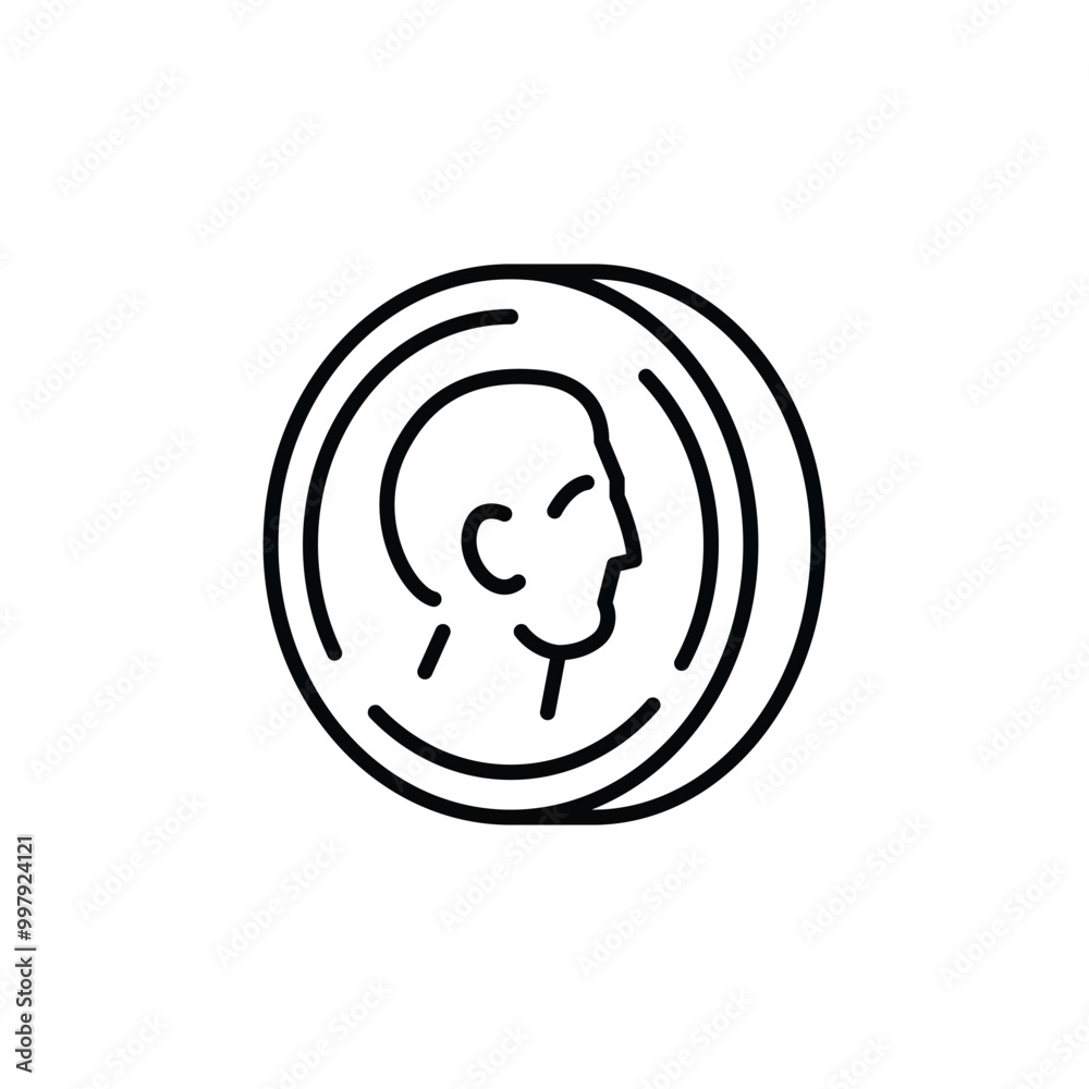 Ancient Greek coin icon. Simple Greek coin icon for social media, app, and web design. Vector illustration Ancient Greek coin icon. Simple Greek coin icon for social media, app, and web design. Vector illustration