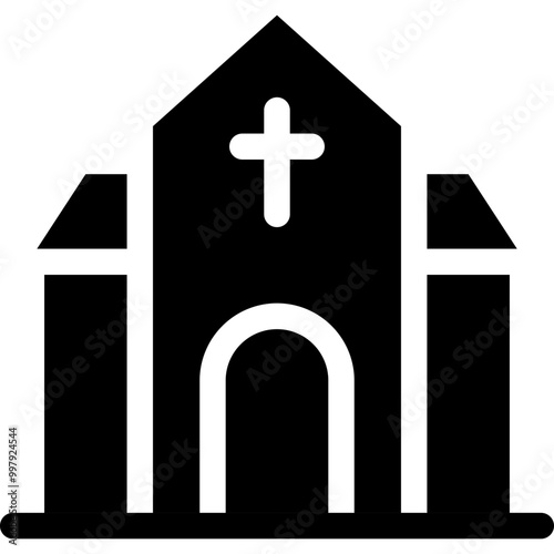 Church Building Simple Solid Icon