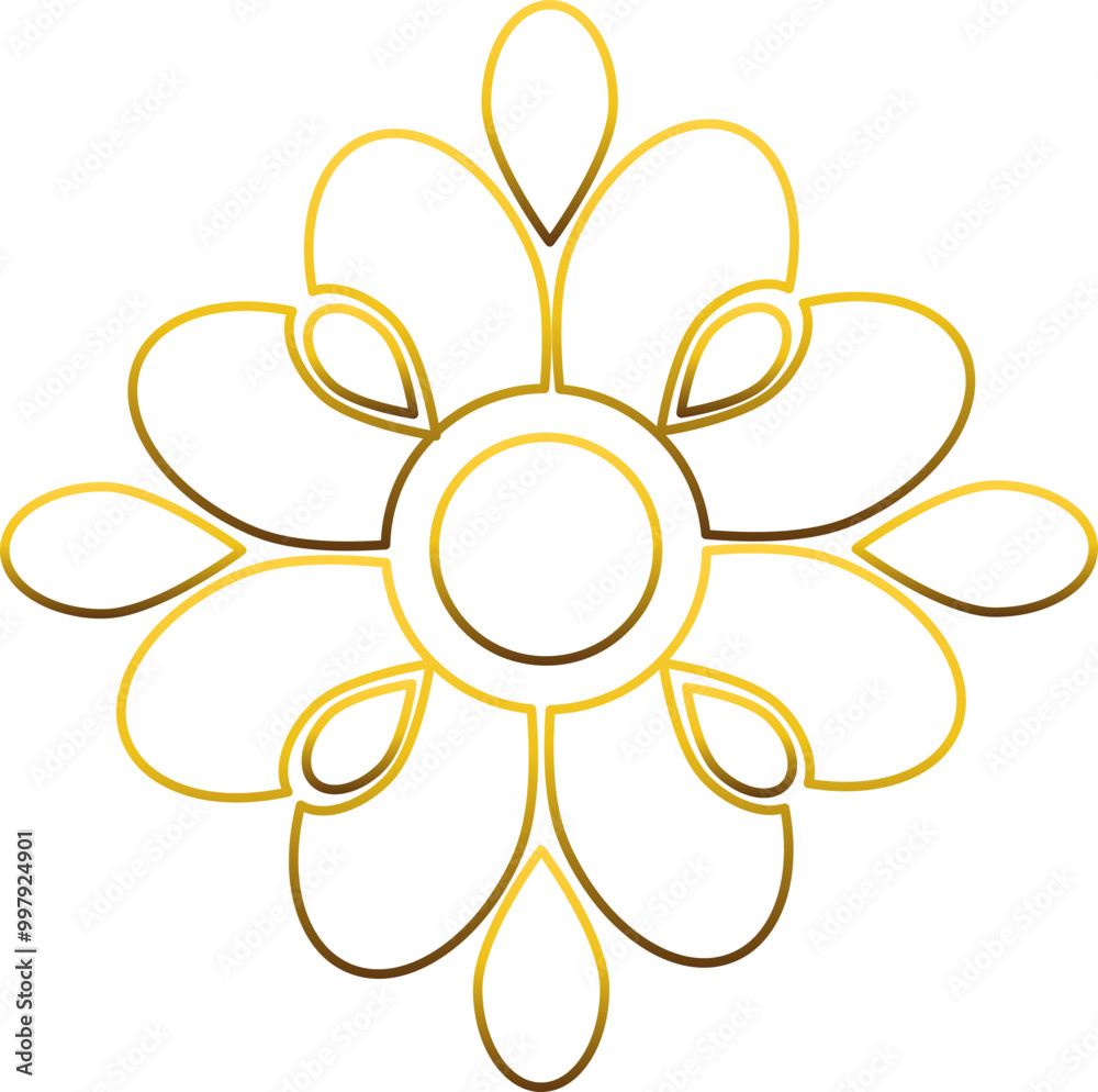 gold flower decoration design. gold flower decoration design.