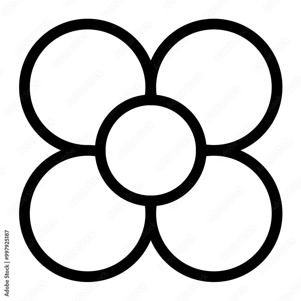 outline flower motif design element, flower icon outline flower motif design element, flower icon
