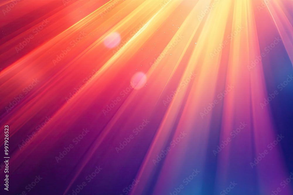 Fototapeta premium Abstract Gradient Background with Sun Rays and Lens Flare