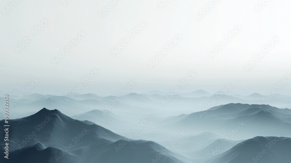 layers of monochromatic fog, creating a sense of depth and mystery layers of monochromatic fog, creating a sense of depth and mystery