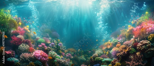 Wallpaper Mural Vibrant Underwater Coral Reef Scene Torontodigital.ca