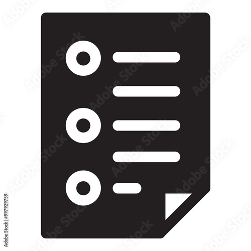 Document List Simple Solid Icon