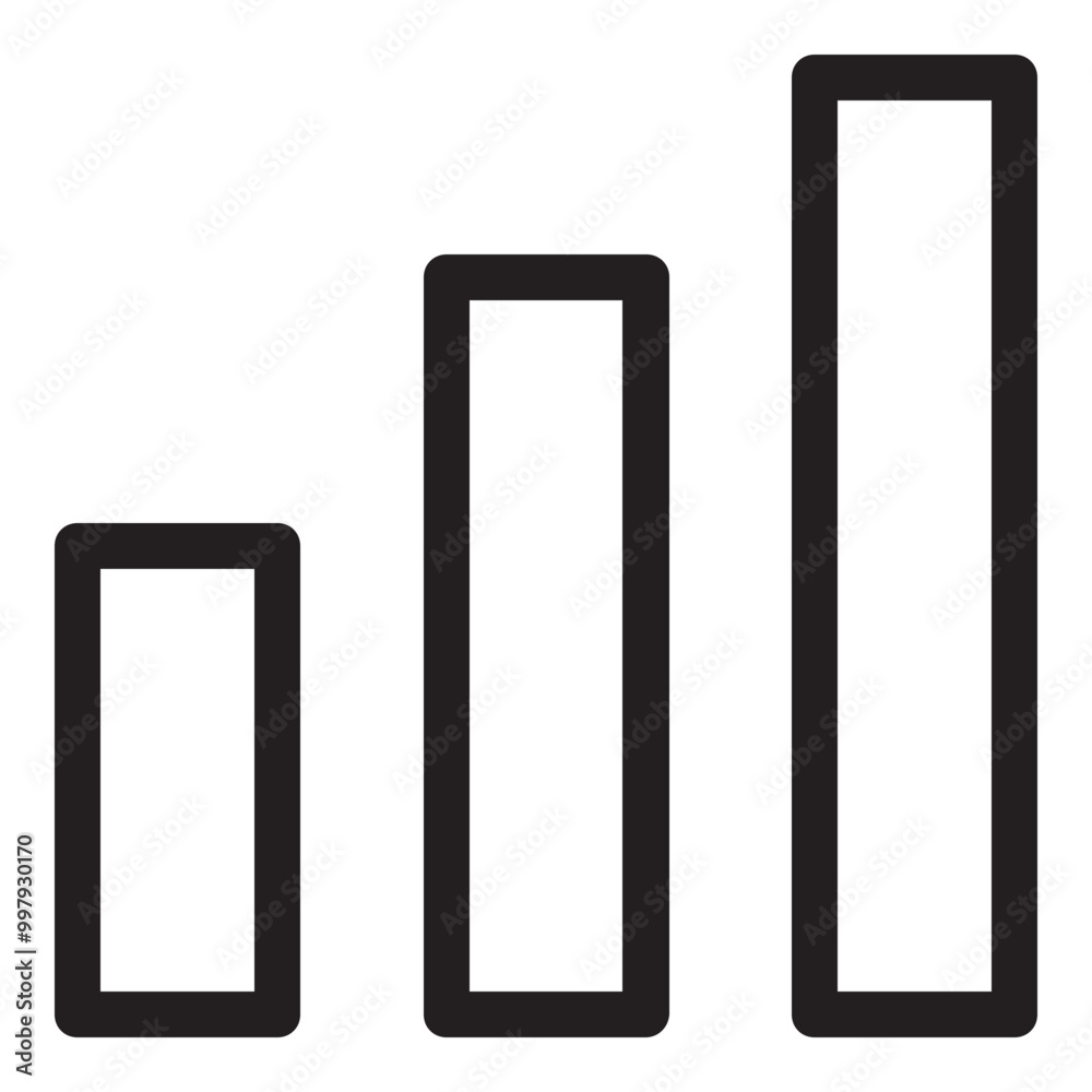 Network Bar Icon Outline Style. Simple Mobile Signal Symbol Vector Illustration. Network Bar Icon Outline Style. Simple Mobile Signal Symbol Vector Illustration.