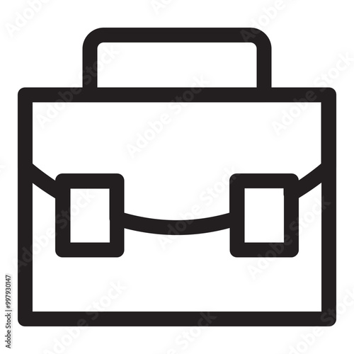 Work Bag Icon Outline Style. Simple Office Symbol Vector Illustration.