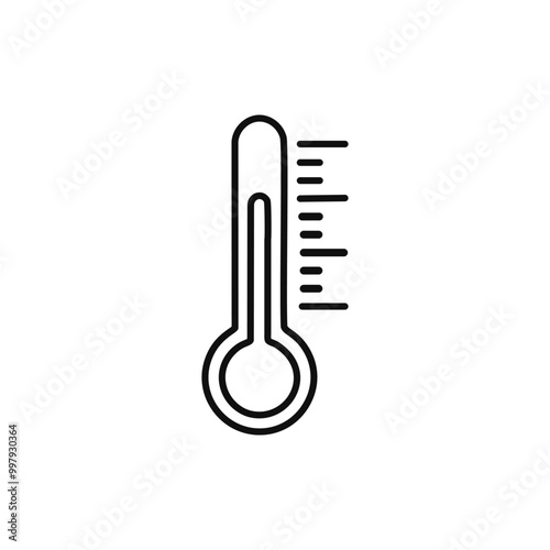 room thermometer outline stroke for health