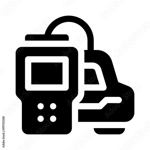 Diagnostic Scan glyph icon