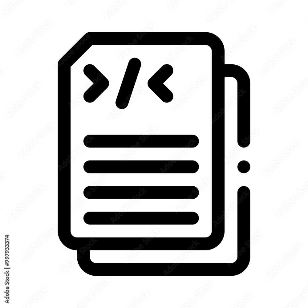 Script File line icon Script File line icon