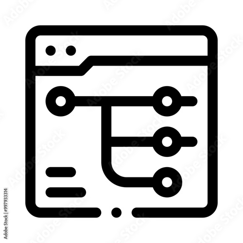 Git Branch line icon