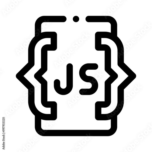 JavaScript Logo line icon