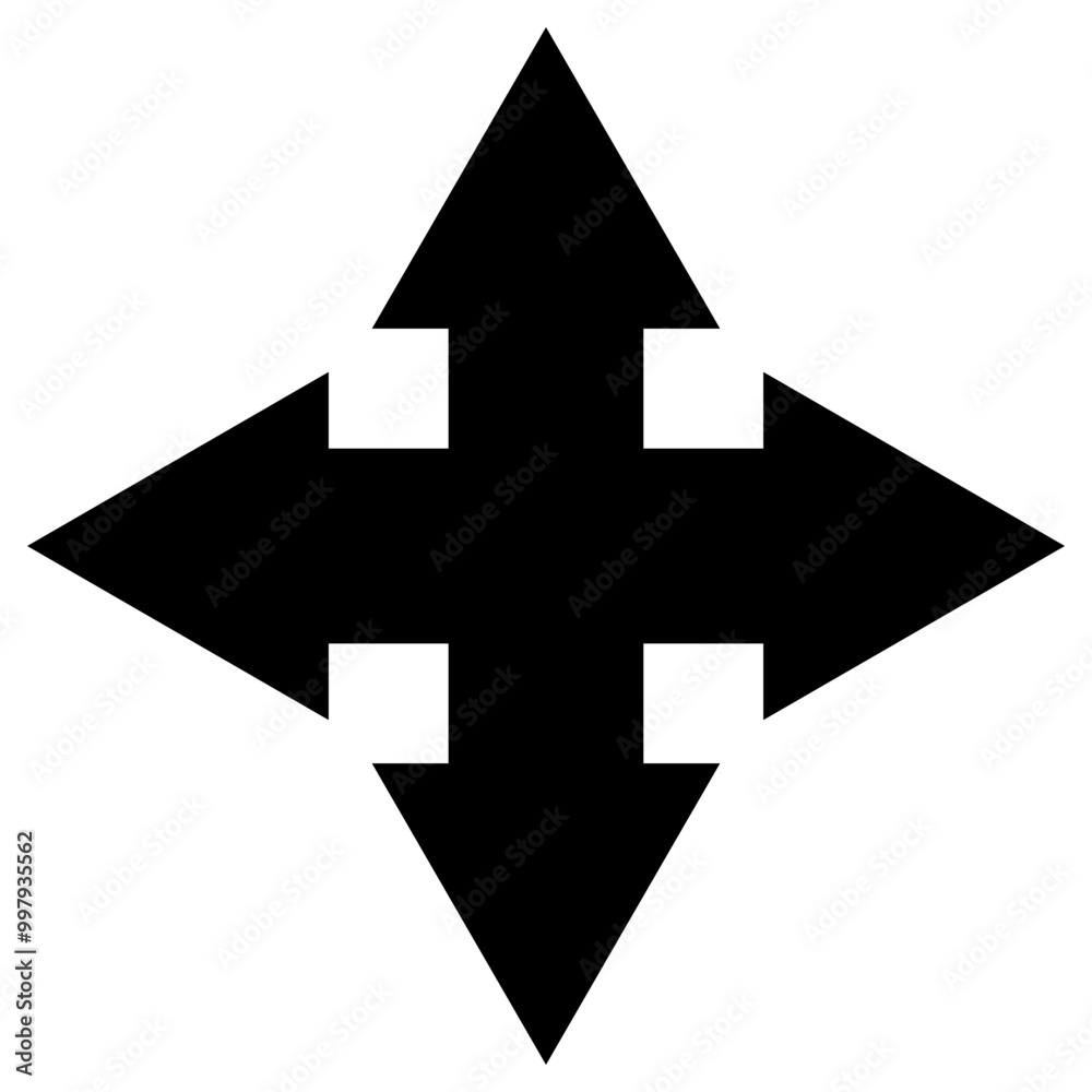 Four direction vector Arrow icon. Up, Down, Right and Left. Four Direction Arrow. Four direction vector Arrow icon. Up, Down, Right and Left. Four Direction Arrow.