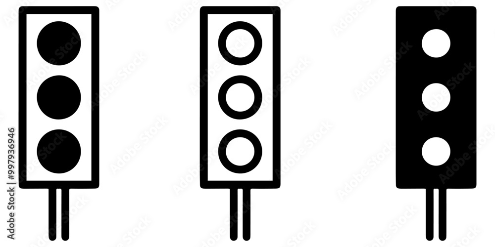 Traffic light icon set. Illustration of Road Traffic Lights. Traffic control lights. Traffic light icon set. Illustration of Road Traffic Lights. Traffic control lights.
