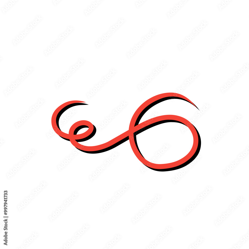 Obraz premium curly red swirl decoration