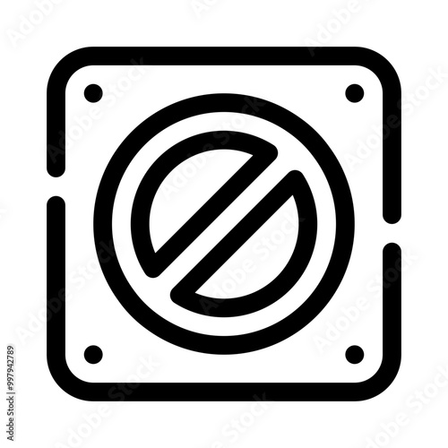 Do Not Disturb Sign line icon