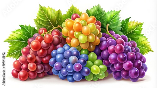 Wallpaper Mural Vibrant grape clipart perfect for fresh fruit designs, banners, and creative projects. Add a splash of color and Torontodigital.ca
