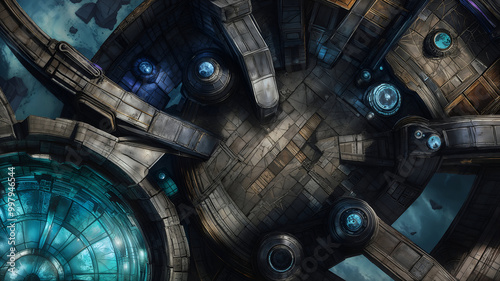 Wallpaper Mural Alien City Battle Map for Sci-Fi DnD, Top-Down Tabletop Role-Playing Game Map, Futuristic Sci-Fi Adventure Background, Virtual Tabletop RPG Asset, High-Resolution Sci-Fi Urban Environment for Space Ex Torontodigital.ca