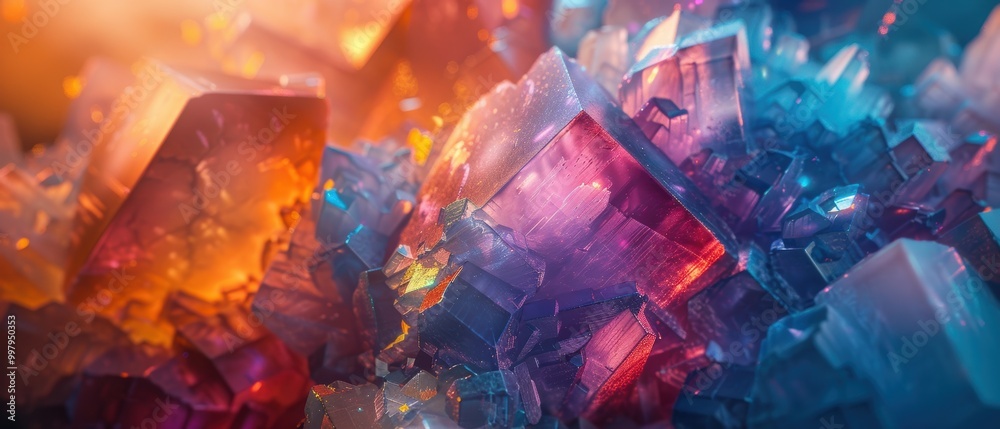 Vibrant Crystals Close-Up in