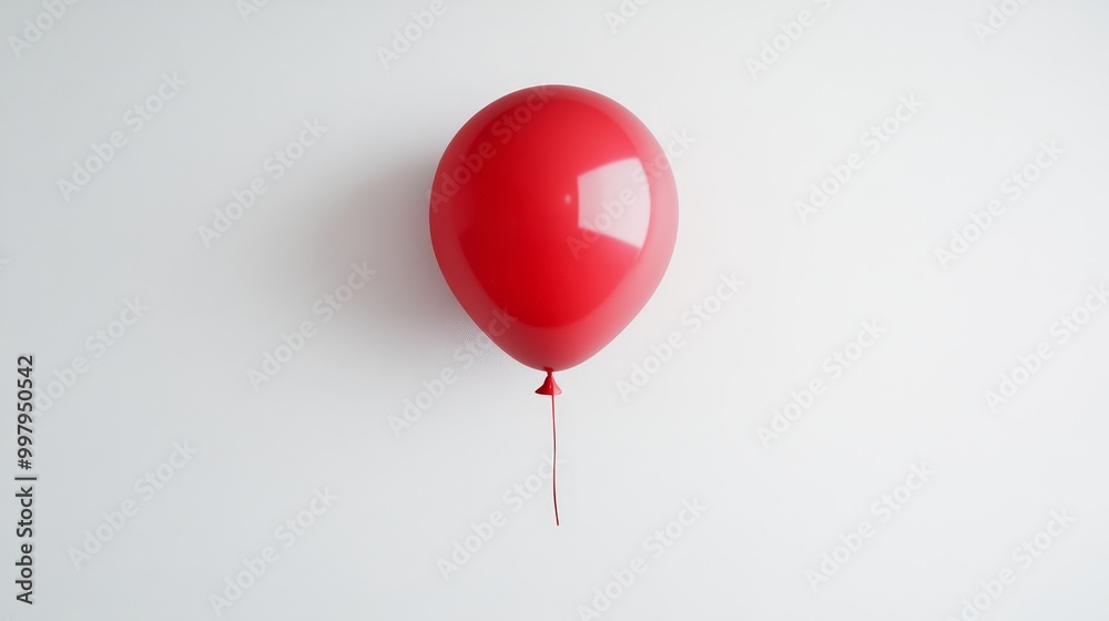 A single, gleaming red balloon hovers in isolation against a pristine white backdrop, its smooth surface reflecting a vibrant hue. A single, gleaming red balloon hovers in isolation against a pristine white backdrop, its smooth surface reflecting a vibrant hue.