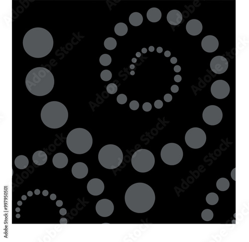 abstract background with circles in black