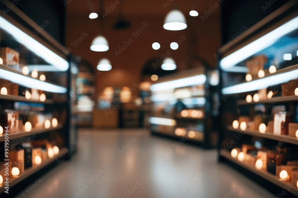 The blurred background of the shopping center conveys a sense of lively atmosphere and shopping. Ideal for use in promotional materials The blurred background of the shopping center conveys a sense of lively atmosphere and shopping. Ideal for use in promotional materials