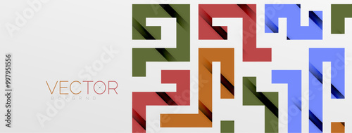 Color bend lines with shadow texture effect. Vector Illustration For Wallpaper, Banner, Background, Card, Book Illustration, landing page