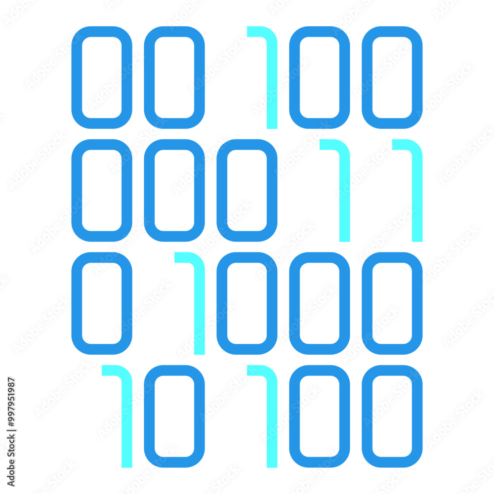 Blue Binary Code Blue Binary Code