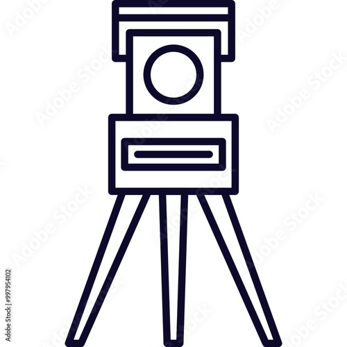 Theodolite Line Icon