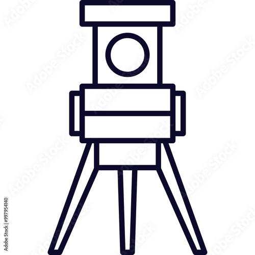 Theodolite Line Icon