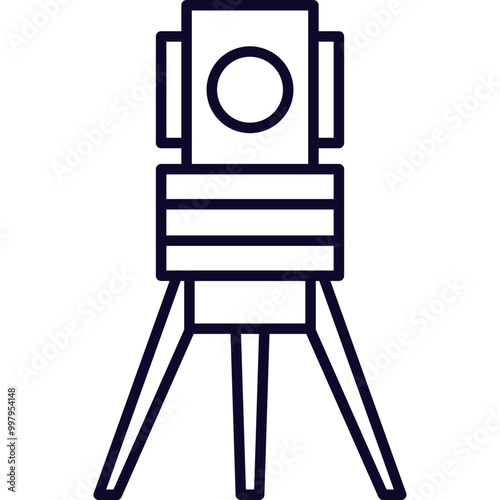 Theodolite Line Icon